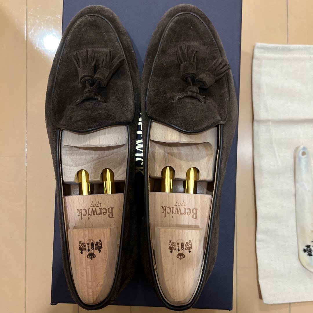 Berwick タッセルローファー ダークブラウン 41 シューツリー付
