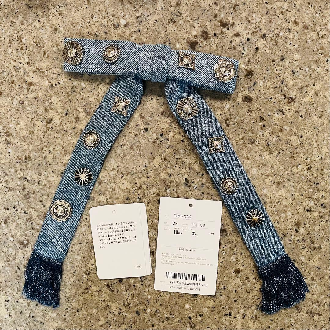 TOGA Denim ribbon tie トーガ　デニムリボンタイporter