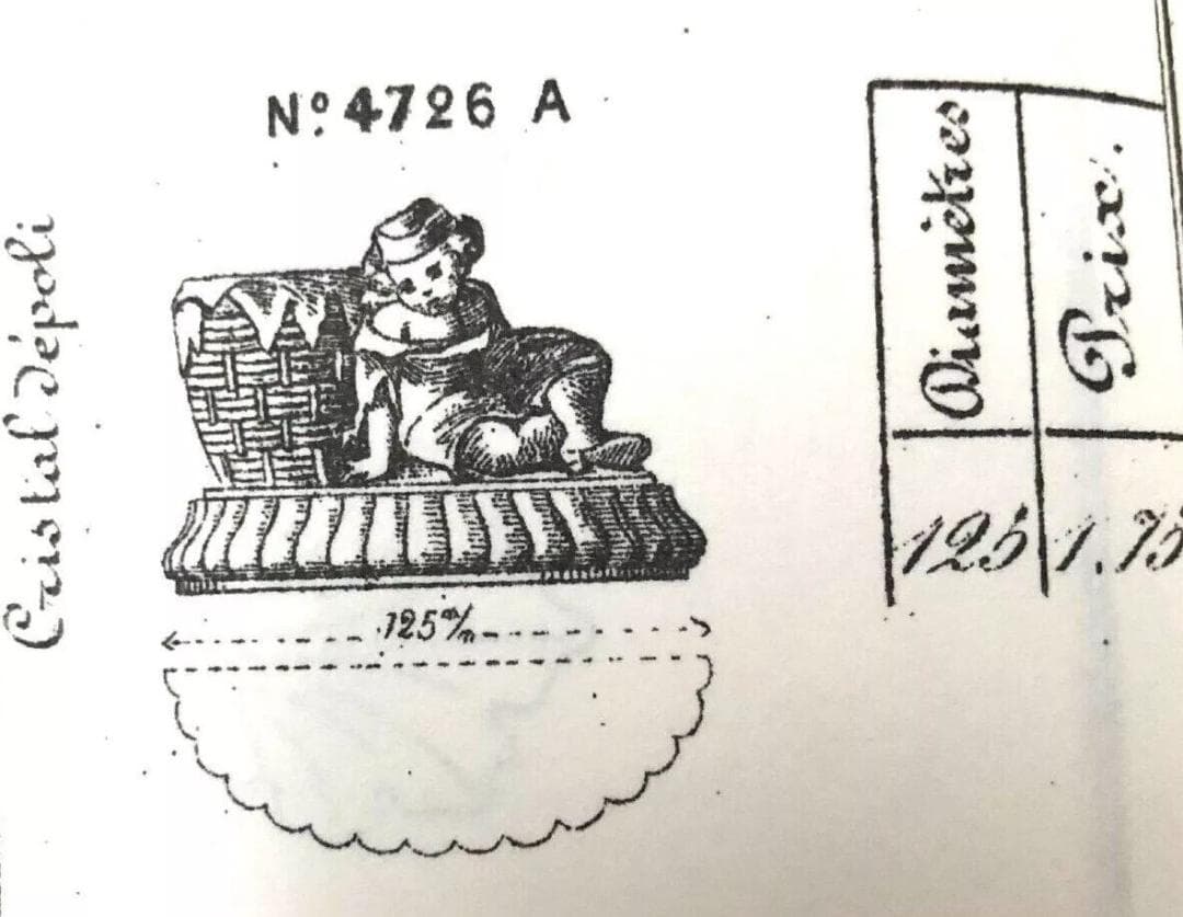 オールド・バカラ 1878年頃 カタログ掲載 フロスト装飾 キャンドルスタンド