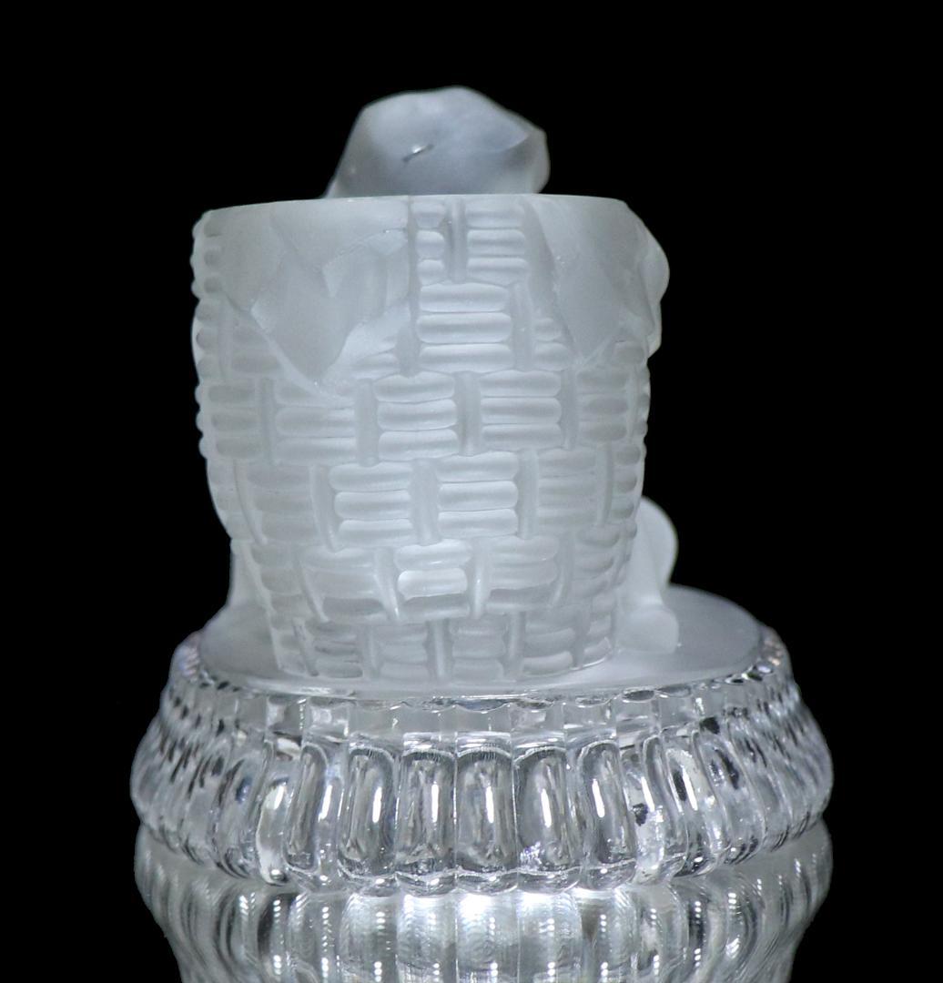 オールド・バカラ 1878年頃 カタログ掲載 フロスト装飾 キャンドルスタンド