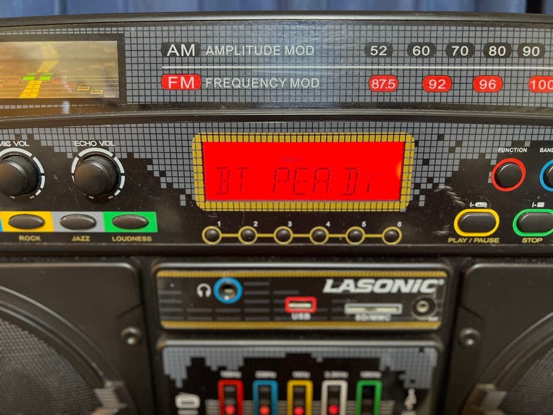 激レア LASONIC Bluetooth レトロ ラジカセ風　ラソニック