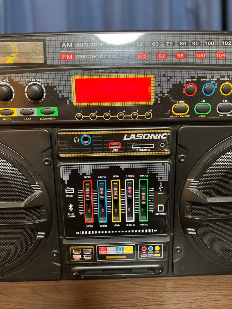 激レア LASONIC Bluetooth レトロ ラジカセ風　ラソニック