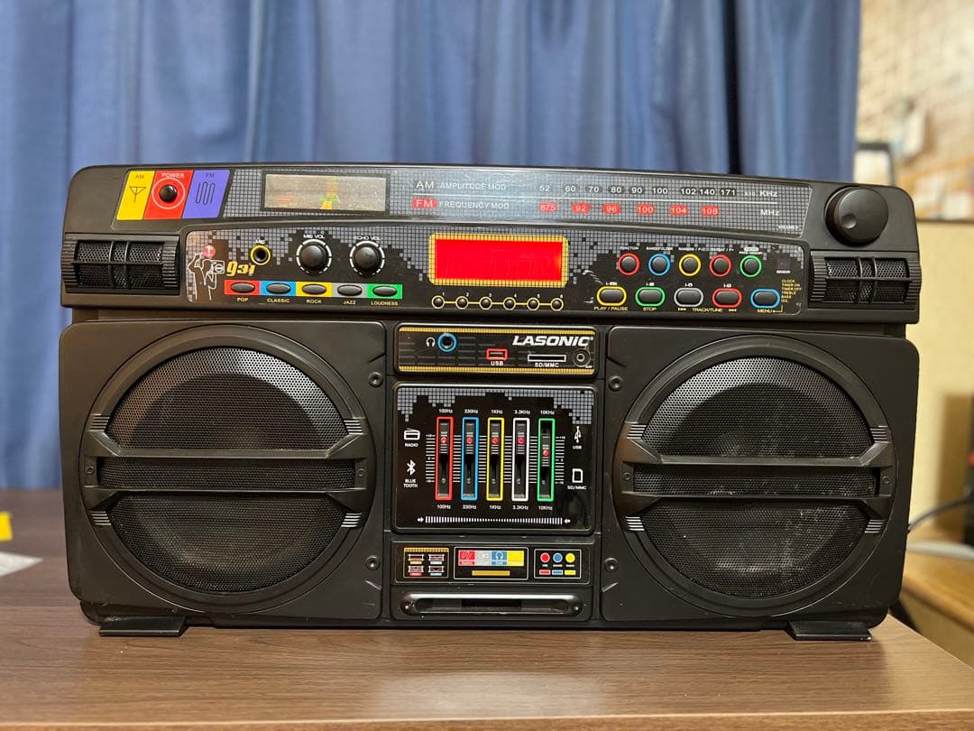 激レア LASONIC Bluetooth レトロ ラジカセ風　ラソニック