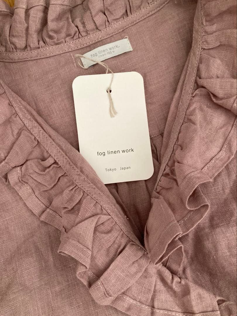 fog linen work 24AW エレナトップ ローズ リネン フリル