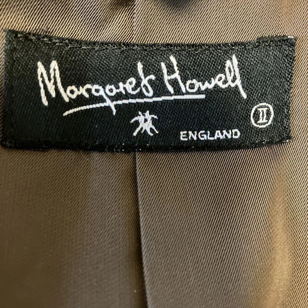 マーガレットハウエル×ハリスツイード ステンカラーコート　ブラウン　M