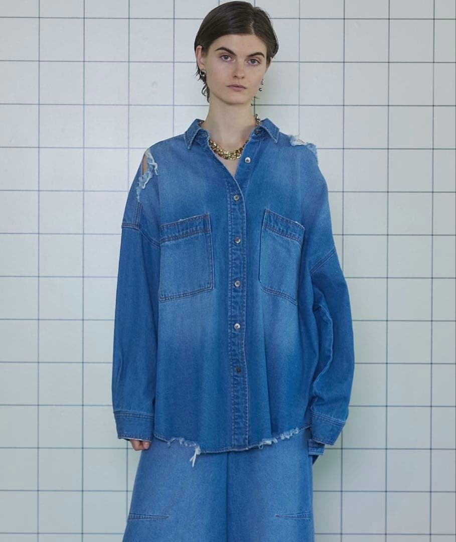 MAISON SPECIAL デニムオーバーサイズシャツ