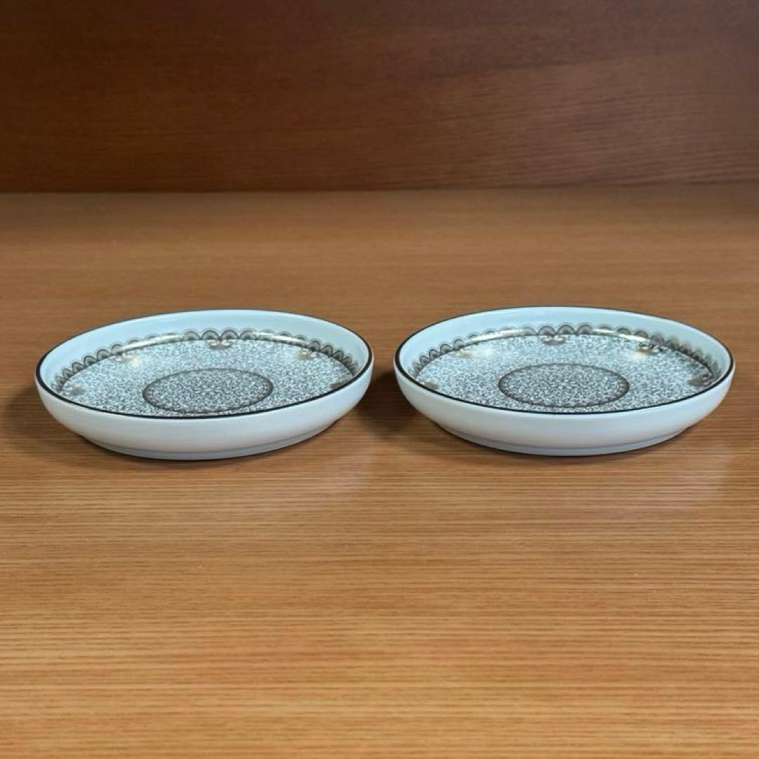 アリタポーセリンラボ JAPAN EARTH 銘々皿 更紗 ゴールド 2枚セット