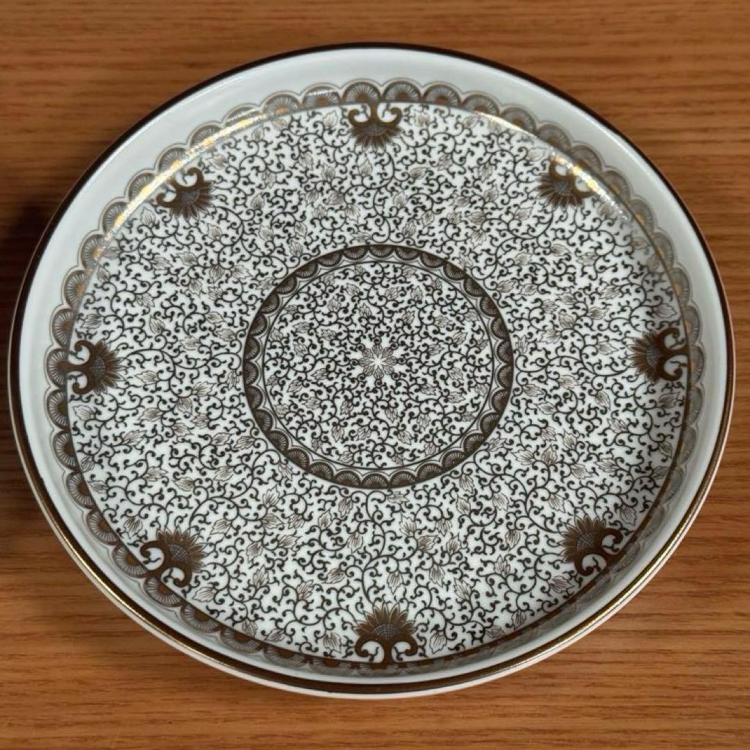 アリタポーセリンラボ JAPAN EARTH 銘々皿 更紗 ゴールド 2枚セット