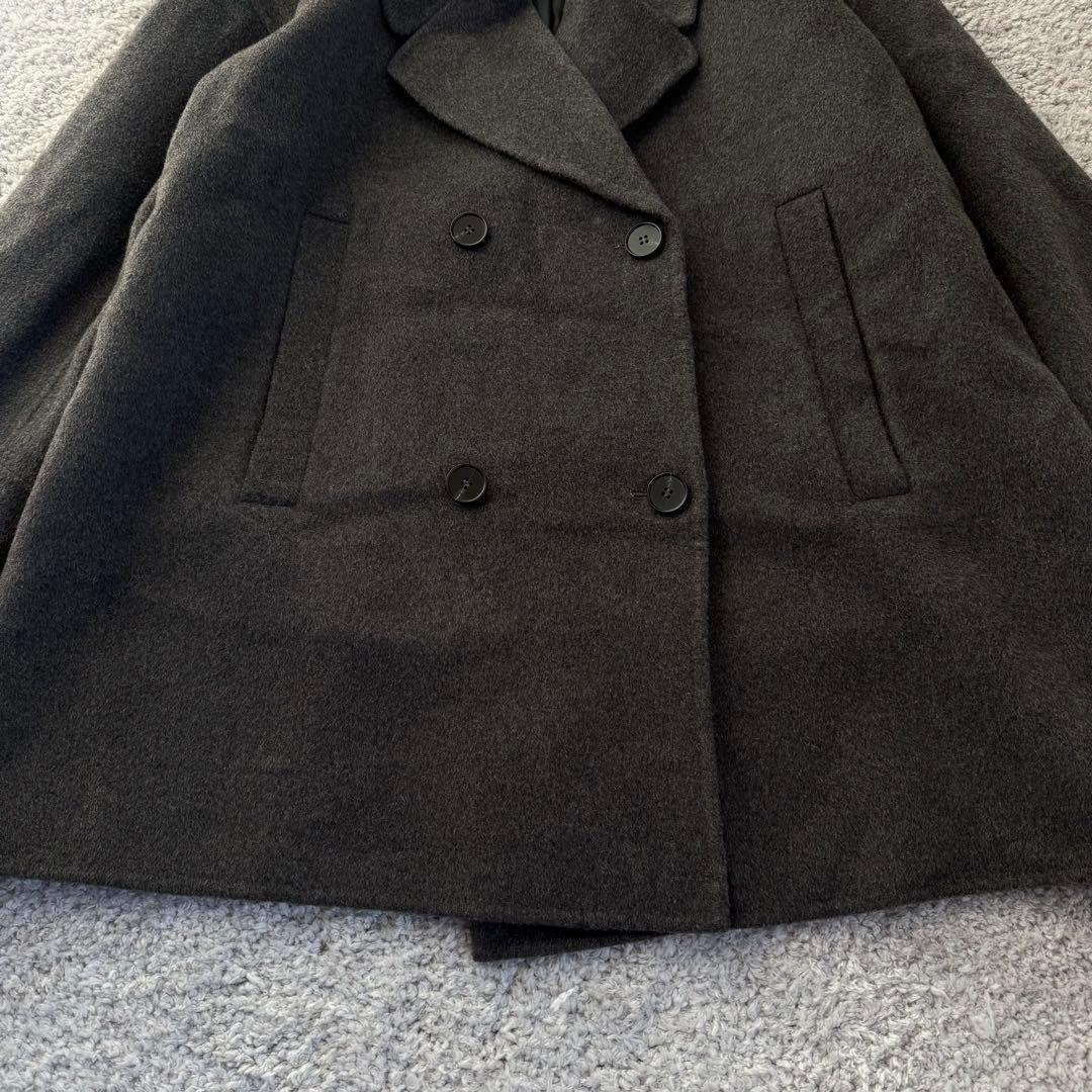 evernavy ウールリバーPコート　チャコールグレー