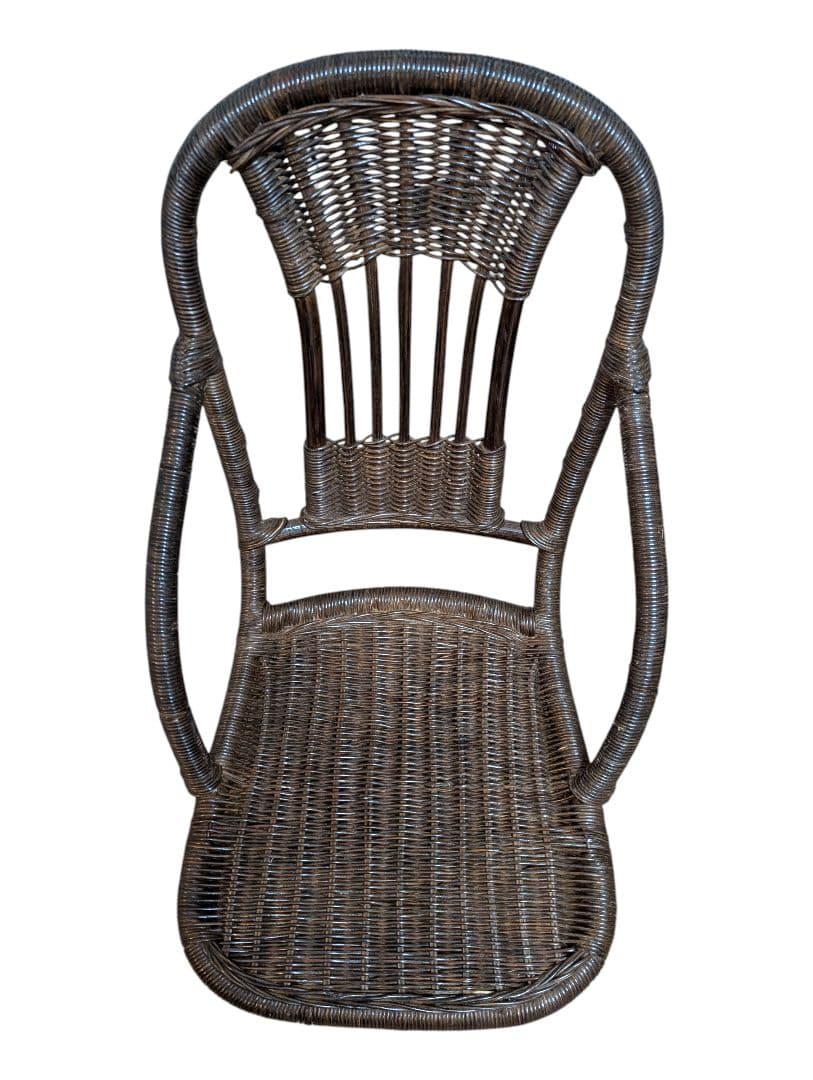 ラタン製 座椅子 3脚セット 和モダン アジアンテイスト