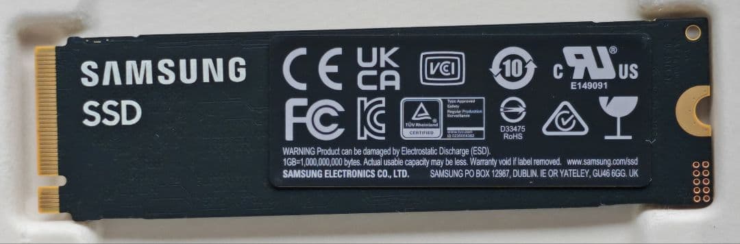 内蔵型SSD Samsung PCIe5.0x4 NVMe M.2 9100 PRO 2TB