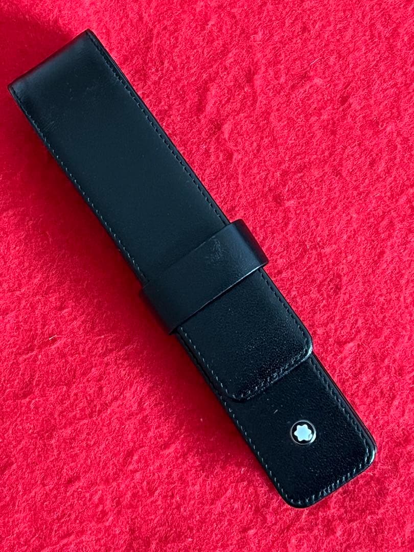 モンブラン 万年筆 ボールペン レザーペンポーチ ペンケース１本差❗️ケース付‼️