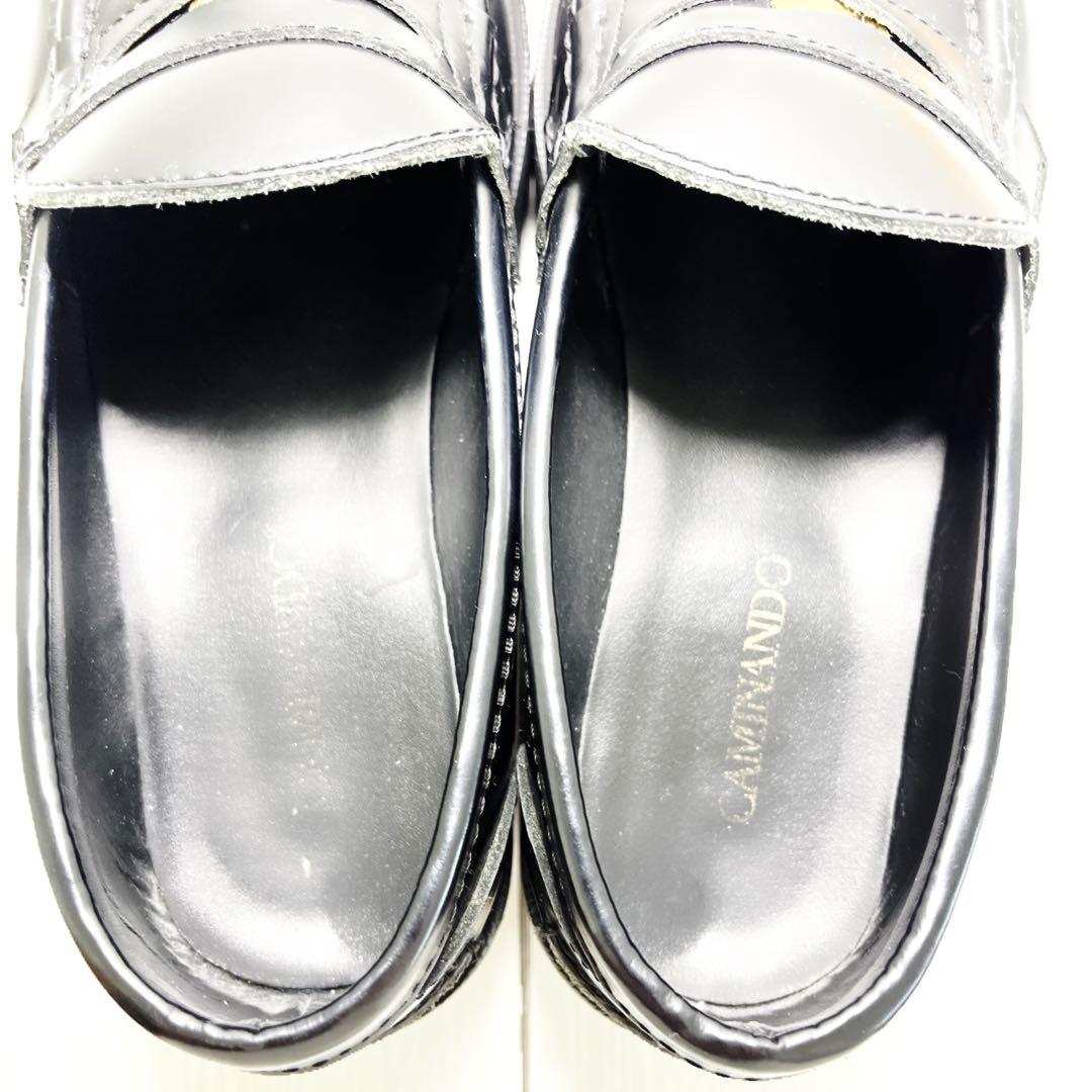 カミナンド ローファー サイズ6 厚底 ブラック