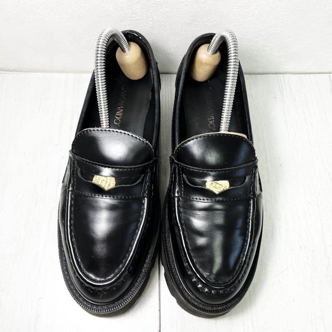 カミナンド ローファー サイズ6 厚底 ブラック