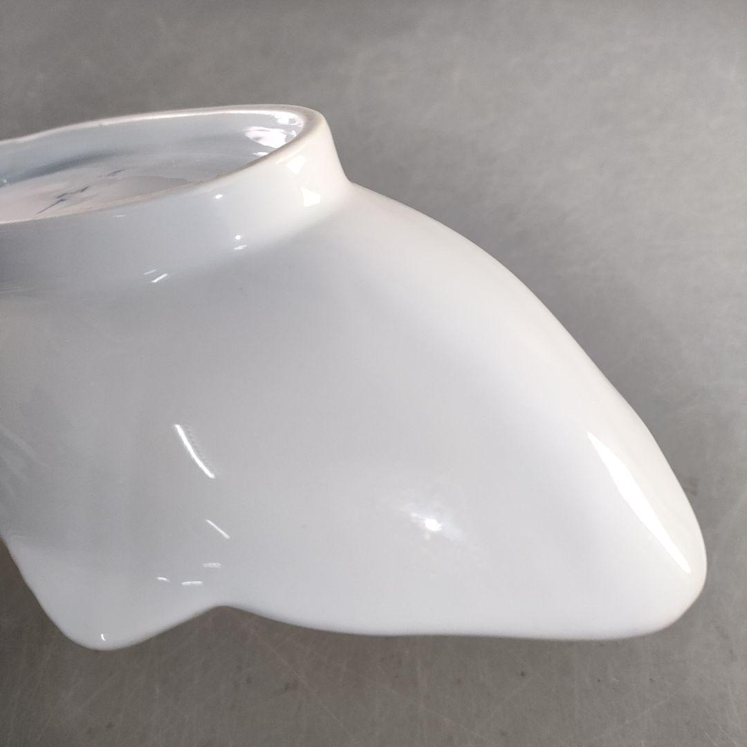 A1374-2/京峰 作/白磁魚文銘々皿5客/大皿/飾皿/盛皿/膾皿/懐石道具/