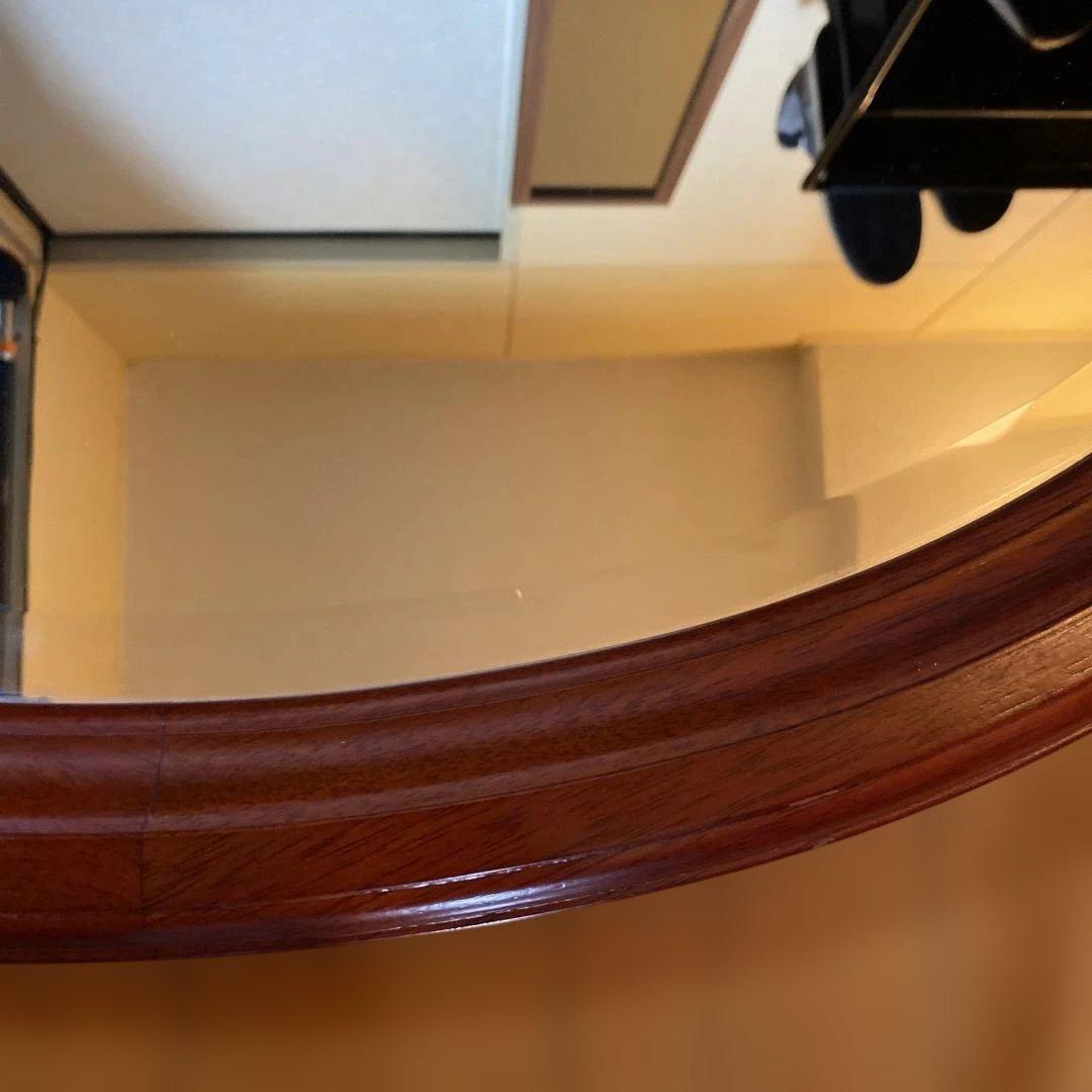 マルニ木工 オーバル ウォールミラー 壁掛け鏡 ヴィンテージ 高級家具