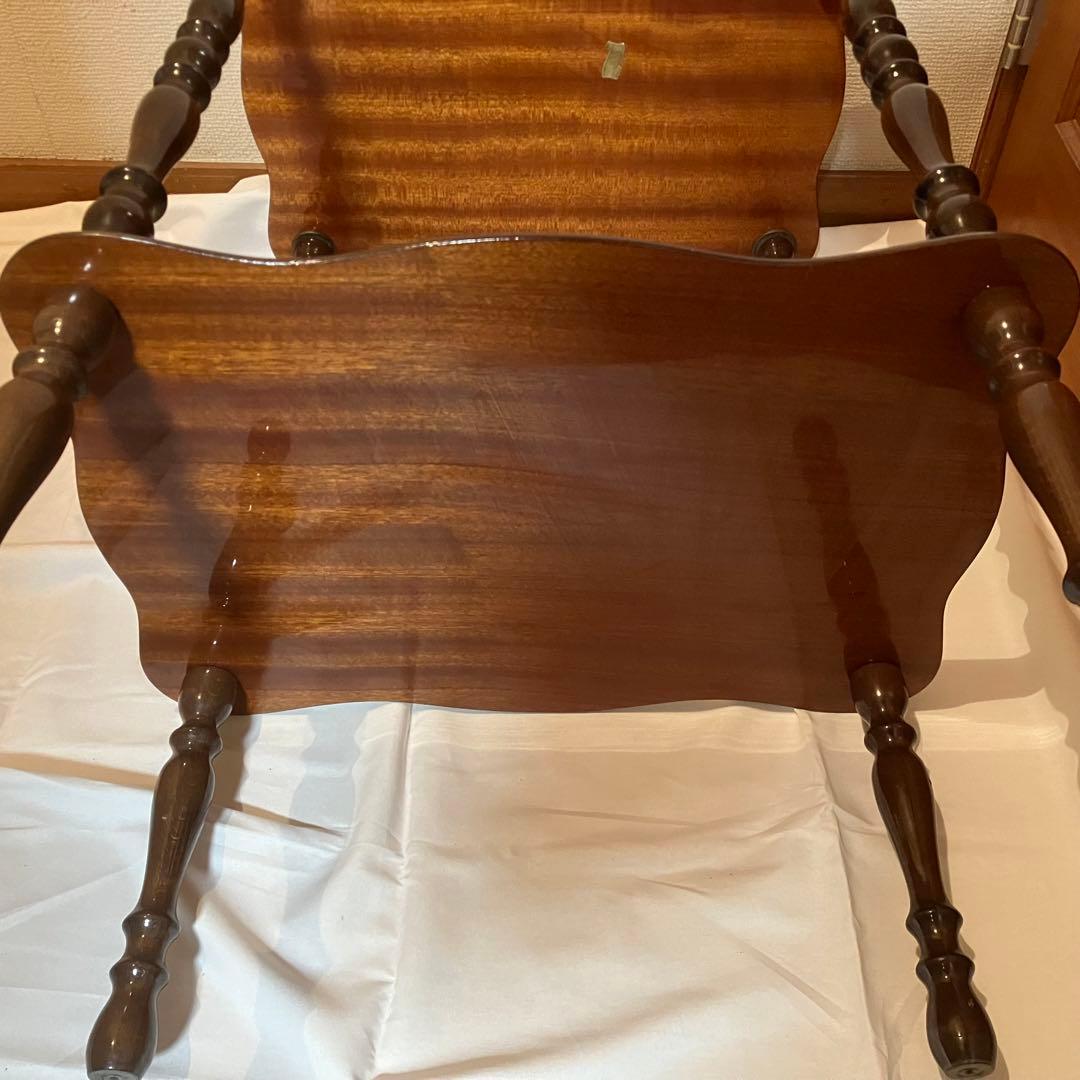 イタリア製 花柄 木製コンソールテーブル サイドテーブル