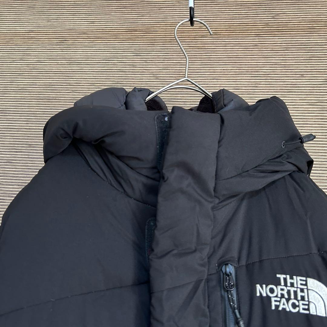 【ノースフェイス】ロングダウンコート　ベンチコート　XSブラック黒　刺繍　F5