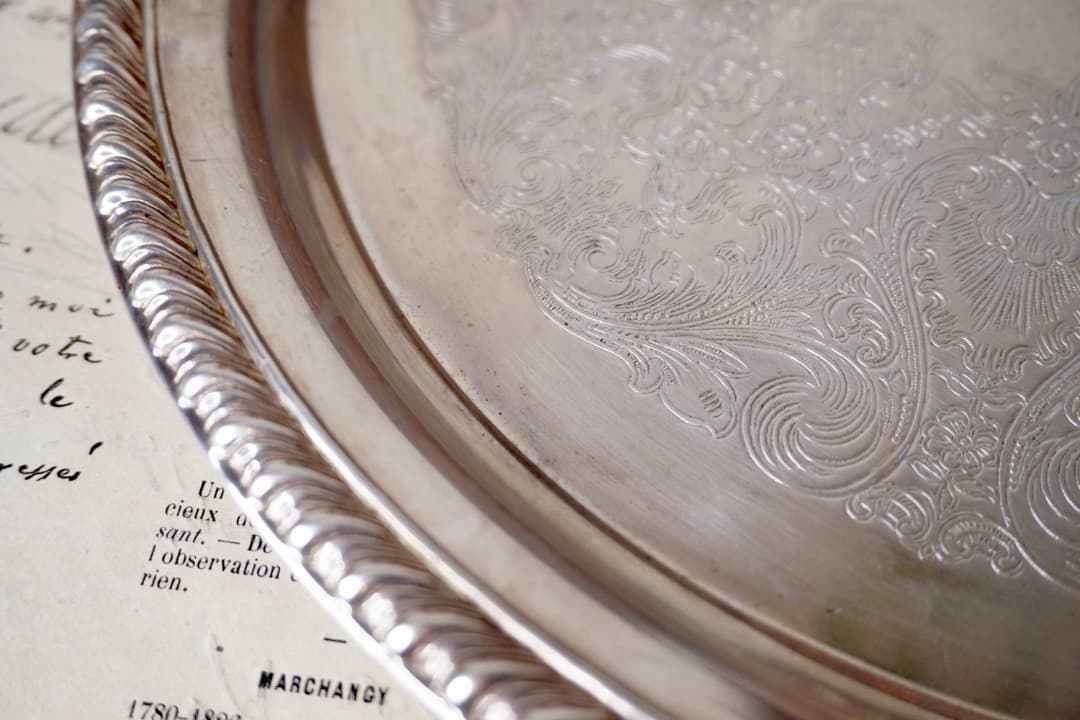 フランス ヴィンテージ シルバープレート トレー