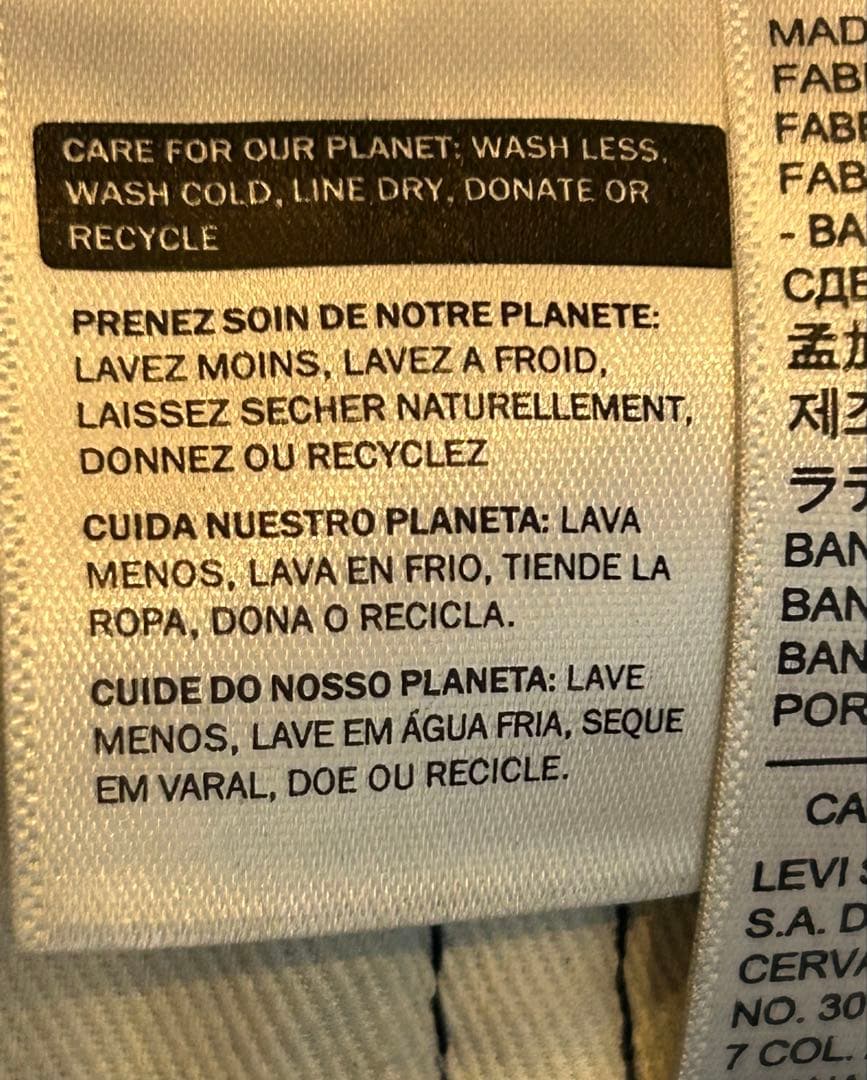 リーバイス578 バギー コーティングデニム ダークインディゴ W34
