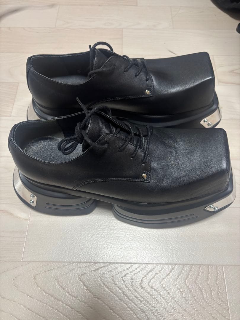 GRANCY メタルプレートレザーシューズ 40サイズ