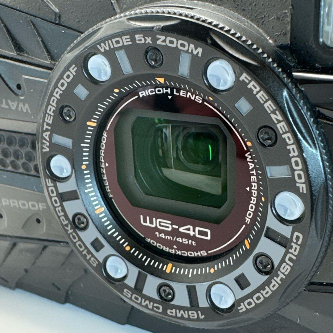 RICOH WG-40（ブラック）防水・耐衝撃カメラ