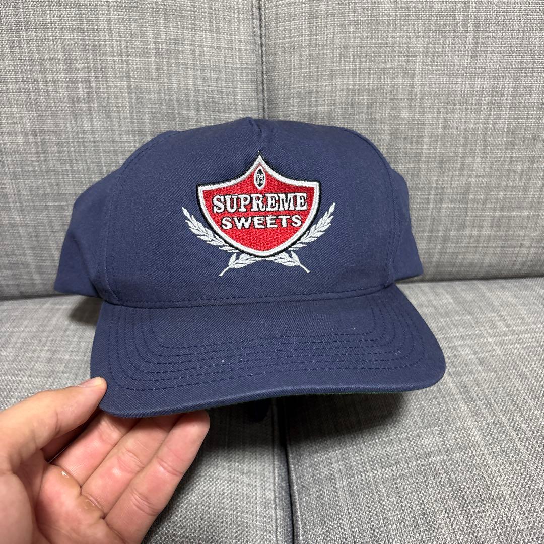 SUPREME ネイビーキャップ　古着キャップ