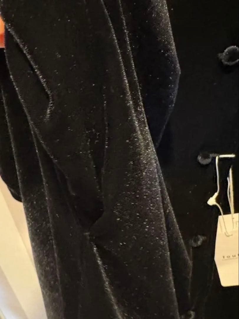 foufouベロアボタンブラウス