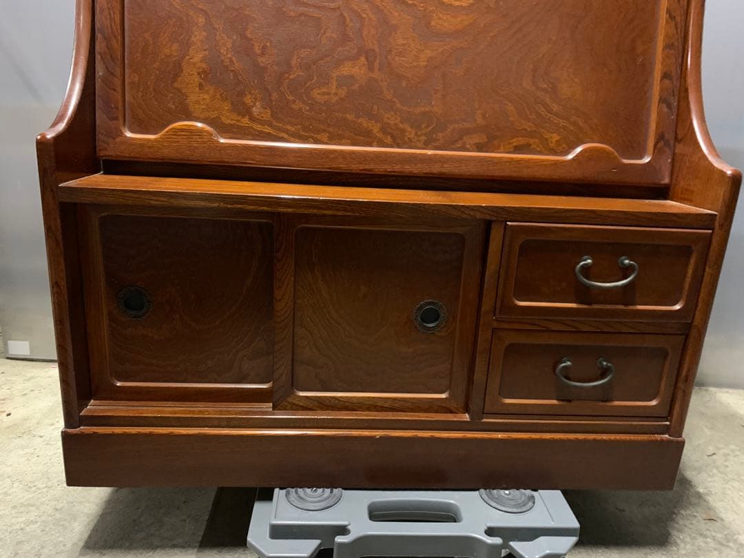 天然木 ライティングデスク ライティングビューロ 幅78 奥28.5 高104