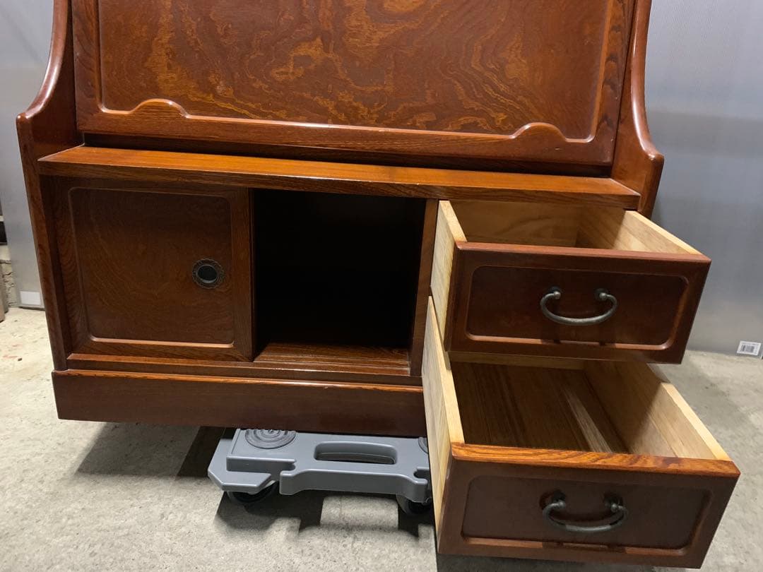 天然木 ライティングデスク ライティングビューロ 幅78 奥28.5 高104