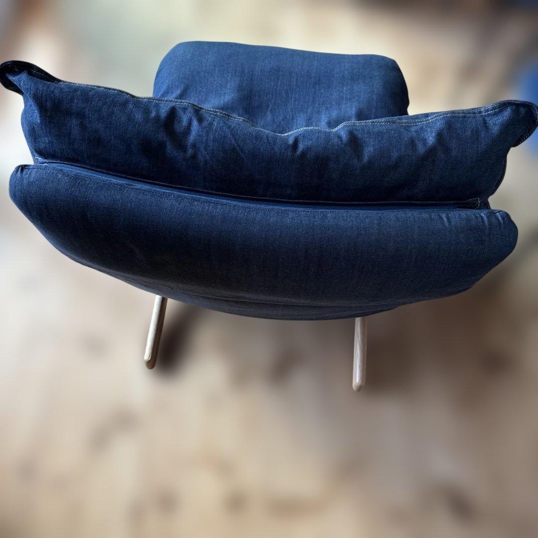 無印良品 ハイバックリクライニングソファ デニム