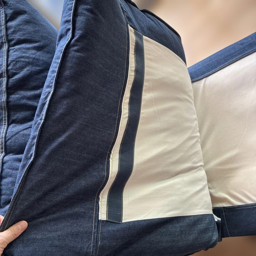 無印良品 ハイバックリクライニングソファ デニム