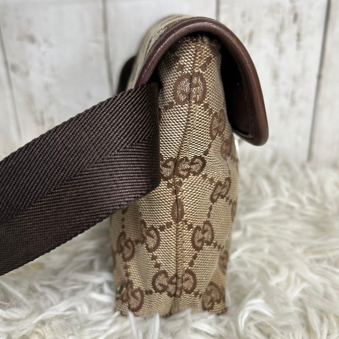 GUCCI GGキャンバス ジャッキー ウエストバッグ ボディーバッグ　茶色