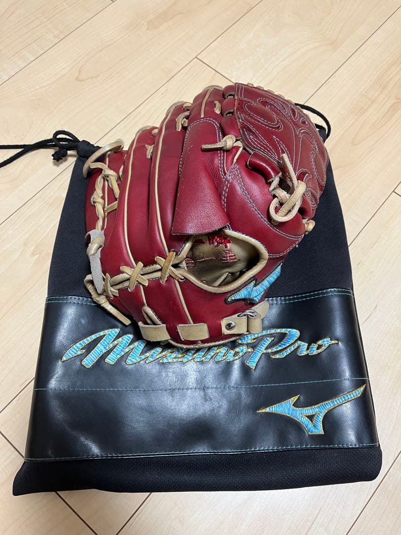 ミズノプロ　硬式投手用グローブ　石川モデル　HAGA JAPAN 袋付き