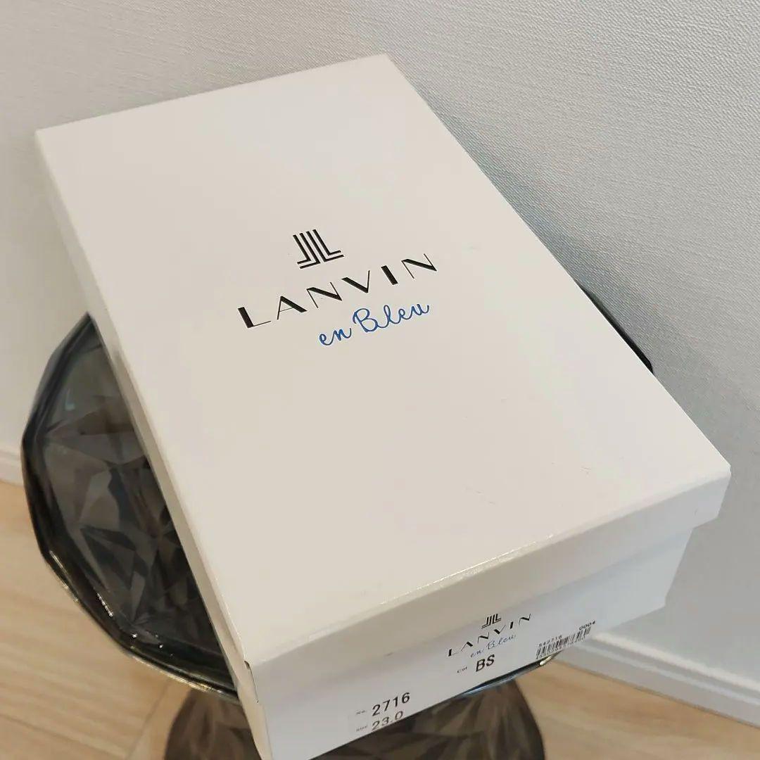 「お正月値下げ」美品/23cm/ランバンオンブルー／リボンモチーフボアモカシン