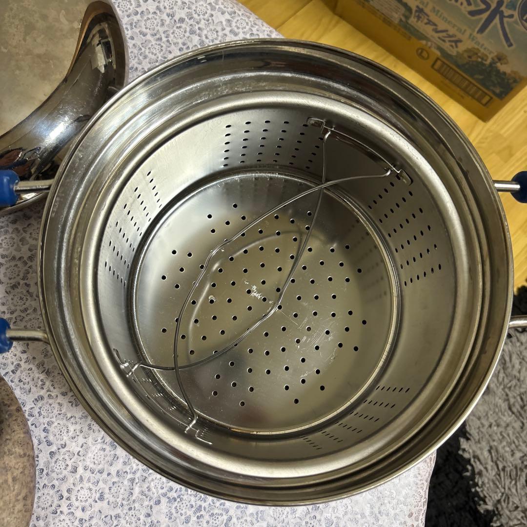 クロワッサン保温調理鍋ブルーグラス20cm&19cm