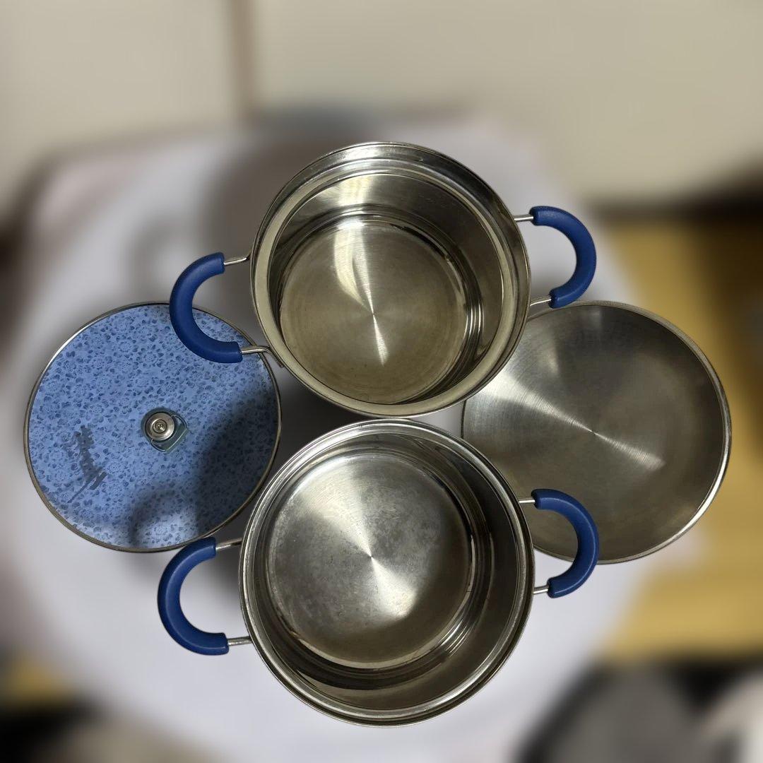 クロワッサン保温調理鍋ブルーグラス20cm&19cm