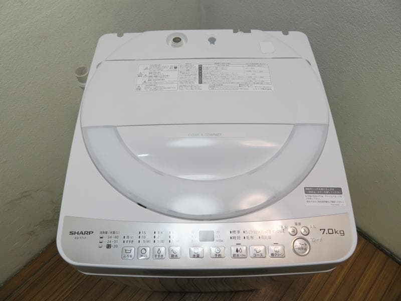 シャープ 全自動洗濯機 7.0kg 2025年製 ES-T717 KS03