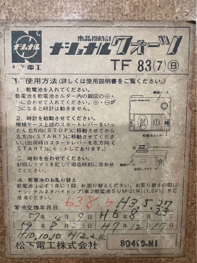 掛時計 ナショナル 昭和レトロ レトロポップ インテリア 当時物 スペースエイジ