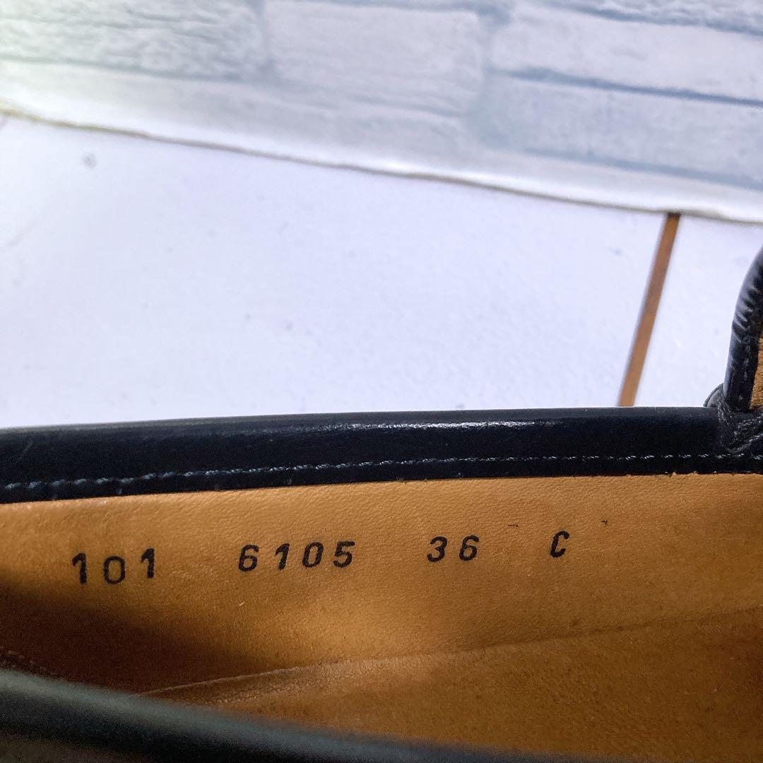 GUCCI グッチ ホースビットローファー 23 コマンドソール 本革 黒 防滑