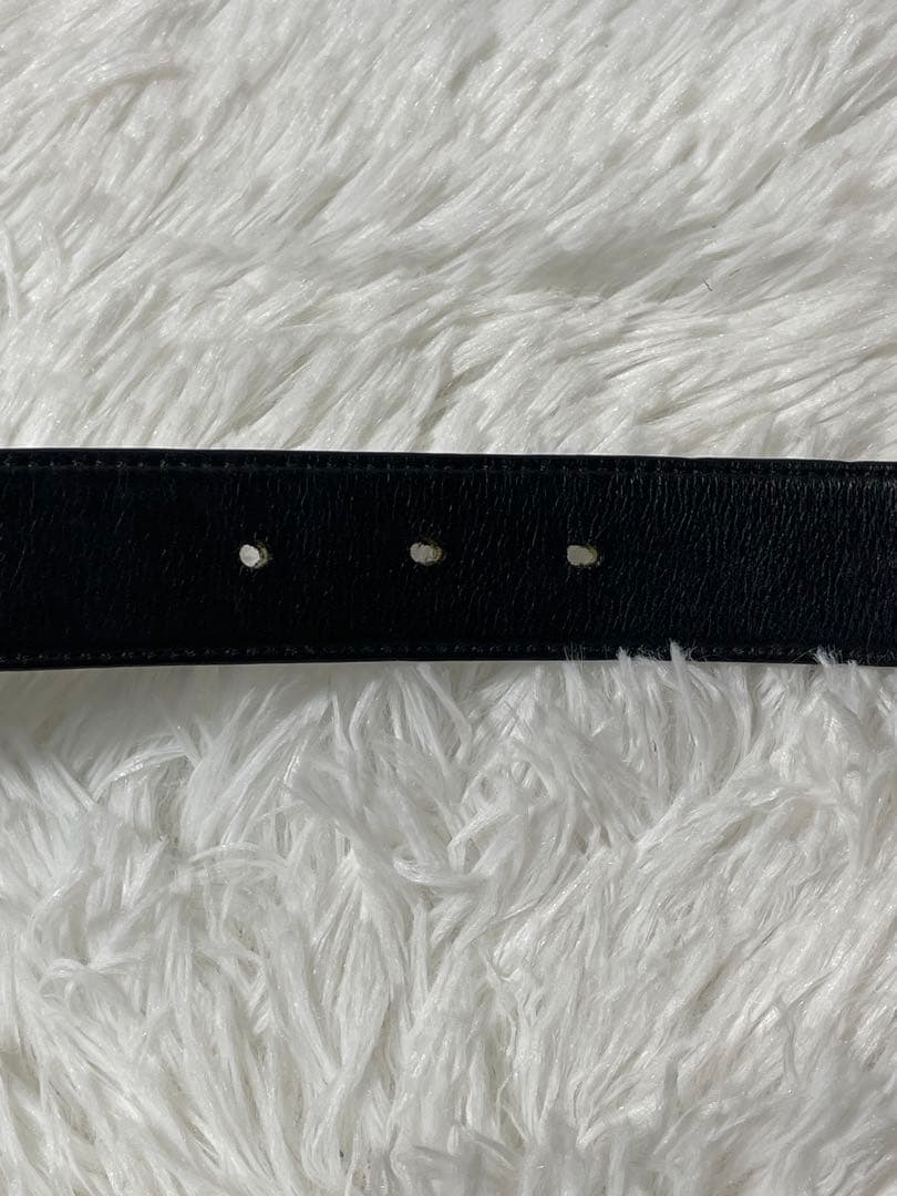 Christian Dior ディオール 本革 レザーベルト ブラック 仏製