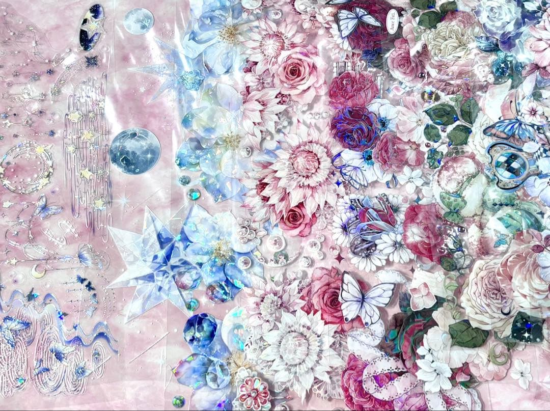 50枚セット 海外PETマステ切り売りセット お花 50-イ-L