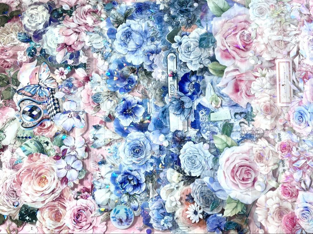 50枚セット 海外PETマステ切り売りセット お花 50-イ-L