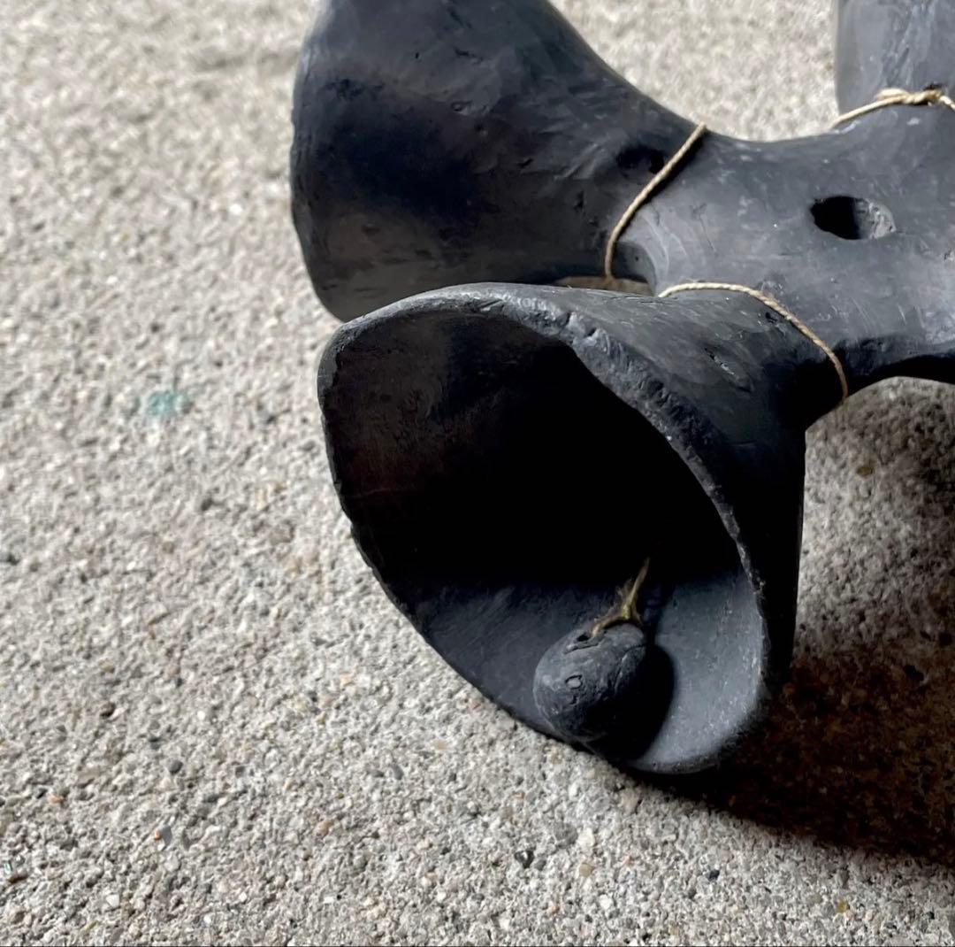 ヴィンテージ オアハカ　イームズミッドセンチュリーオブジェ黒陶ベルメキシコ