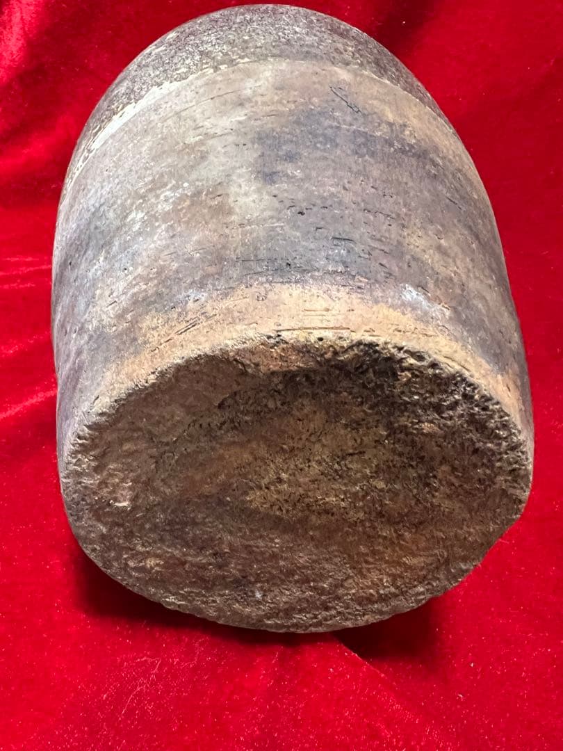 中国明朝青釉 四耳壺陶器 骨董品 時代物 高さ30cmx12cm整理品現状品のみ