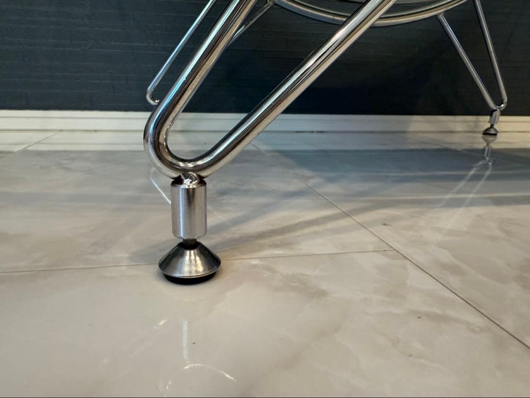 スペースエイジ ガラスローテーブル ヴィンテージ レザー ミッドセンチュリー