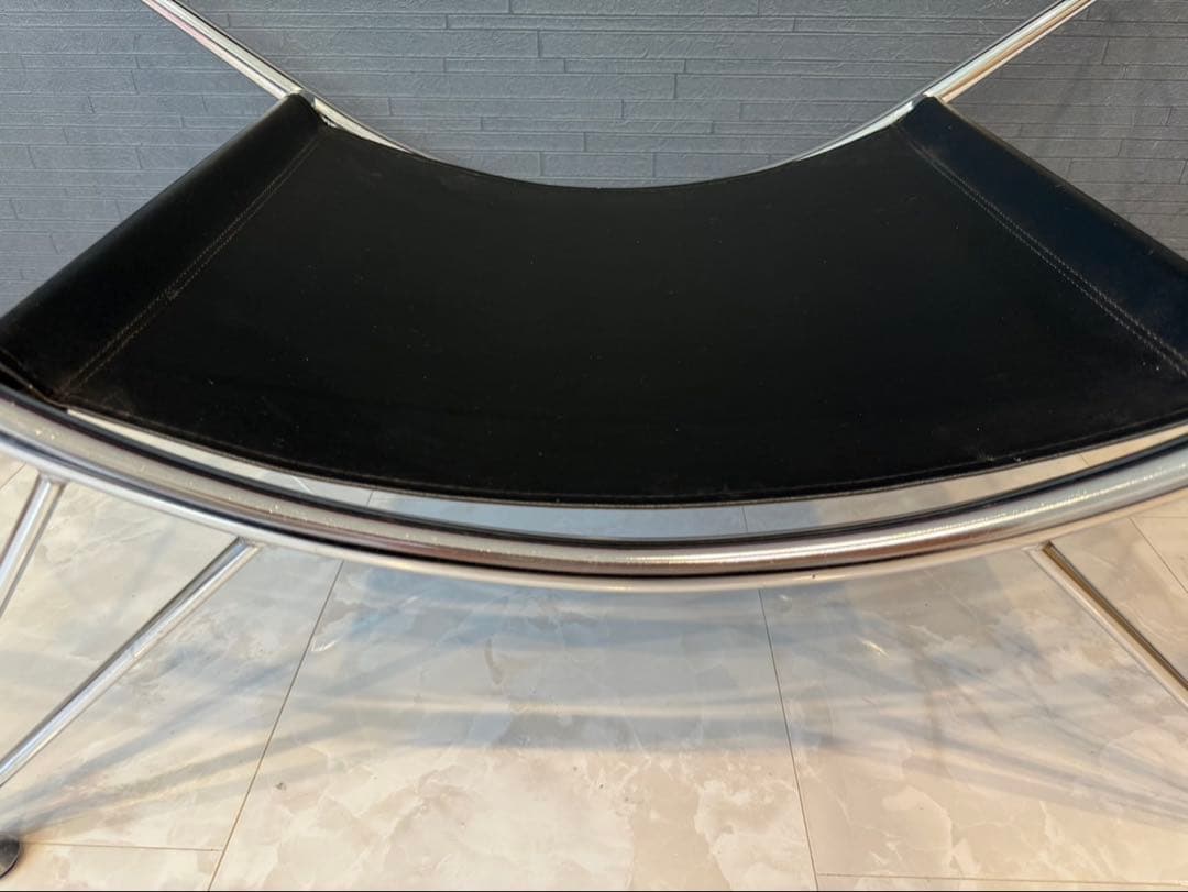 スペースエイジ ガラスローテーブル ヴィンテージ レザー ミッドセンチュリー