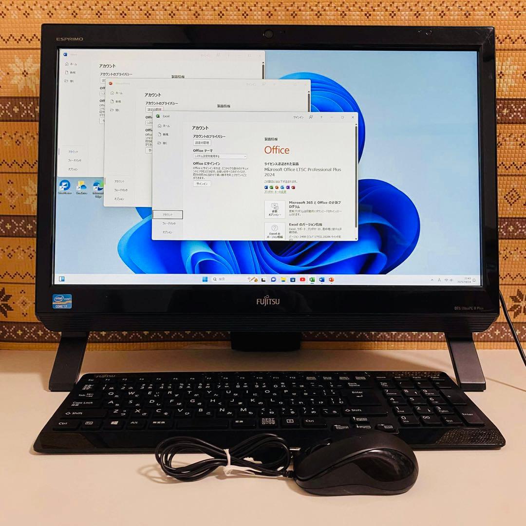 Y878 富士通デスクトップ i7メモリ8G高速SSDサクサクWindows11