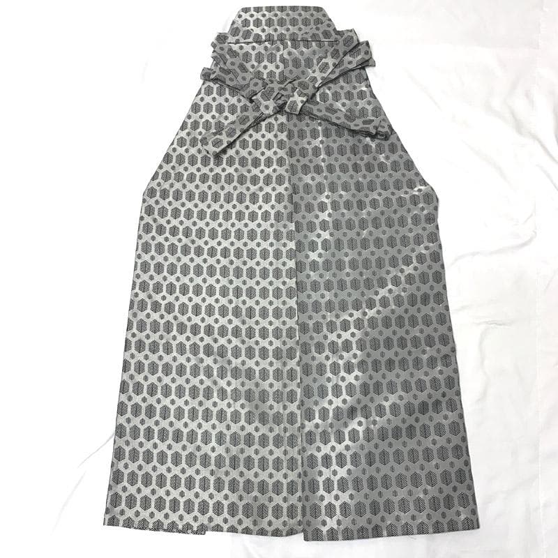 410bj131■袴 ジュニア 男児 シルバー (紐下丈 90.5cm)十三参り