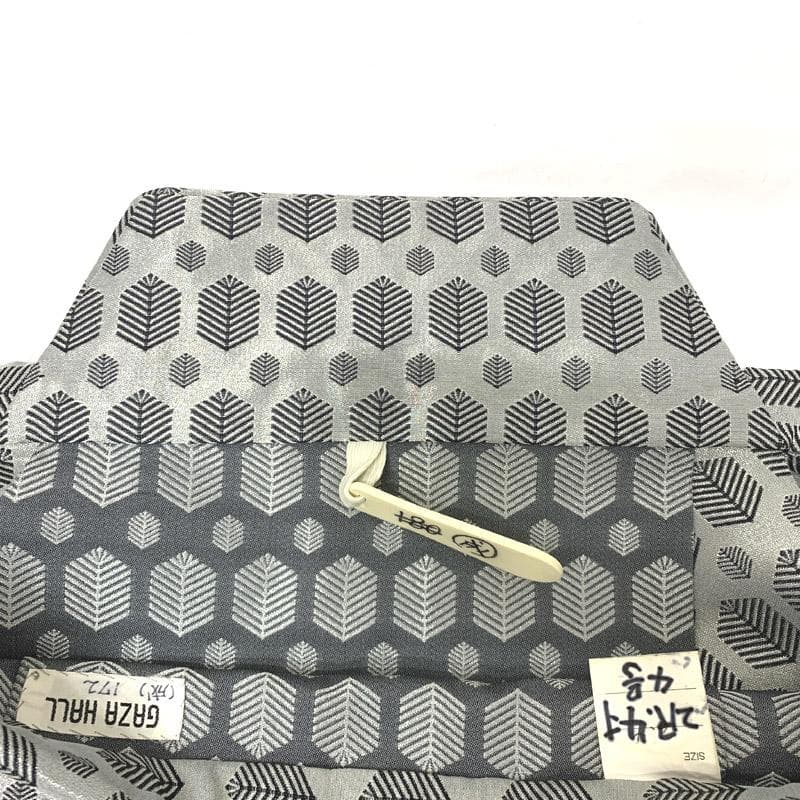 410bj131■袴 ジュニア 男児 シルバー (紐下丈 90.5cm)十三参り